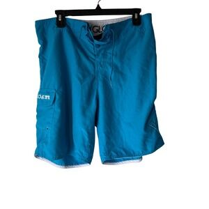 BODY GLOVE Mens Blue Board Shorts Swim Trunks Cargo Pocket Swim Surfer Beach‎ M